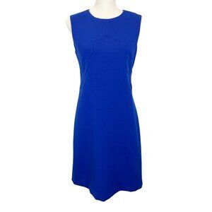 Eliza J. Sheath Career Dress Royal Blue sleeveless Size 6 Crewneck